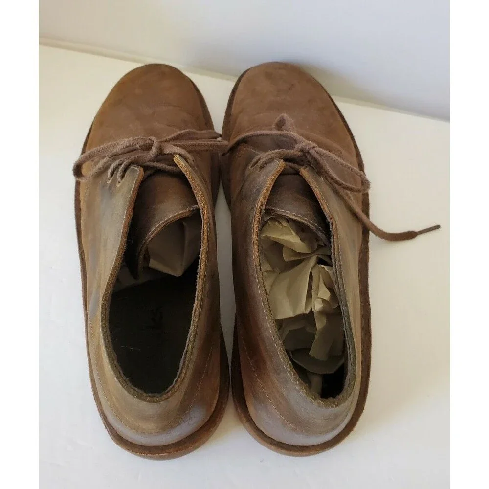 Clarks 15260 Desert Brown Boot leather Beewax Shoes Men's 9.5 Women 11 Ankle